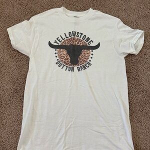 White Yellowstone Dutton Ranch Graphic T-Shirt